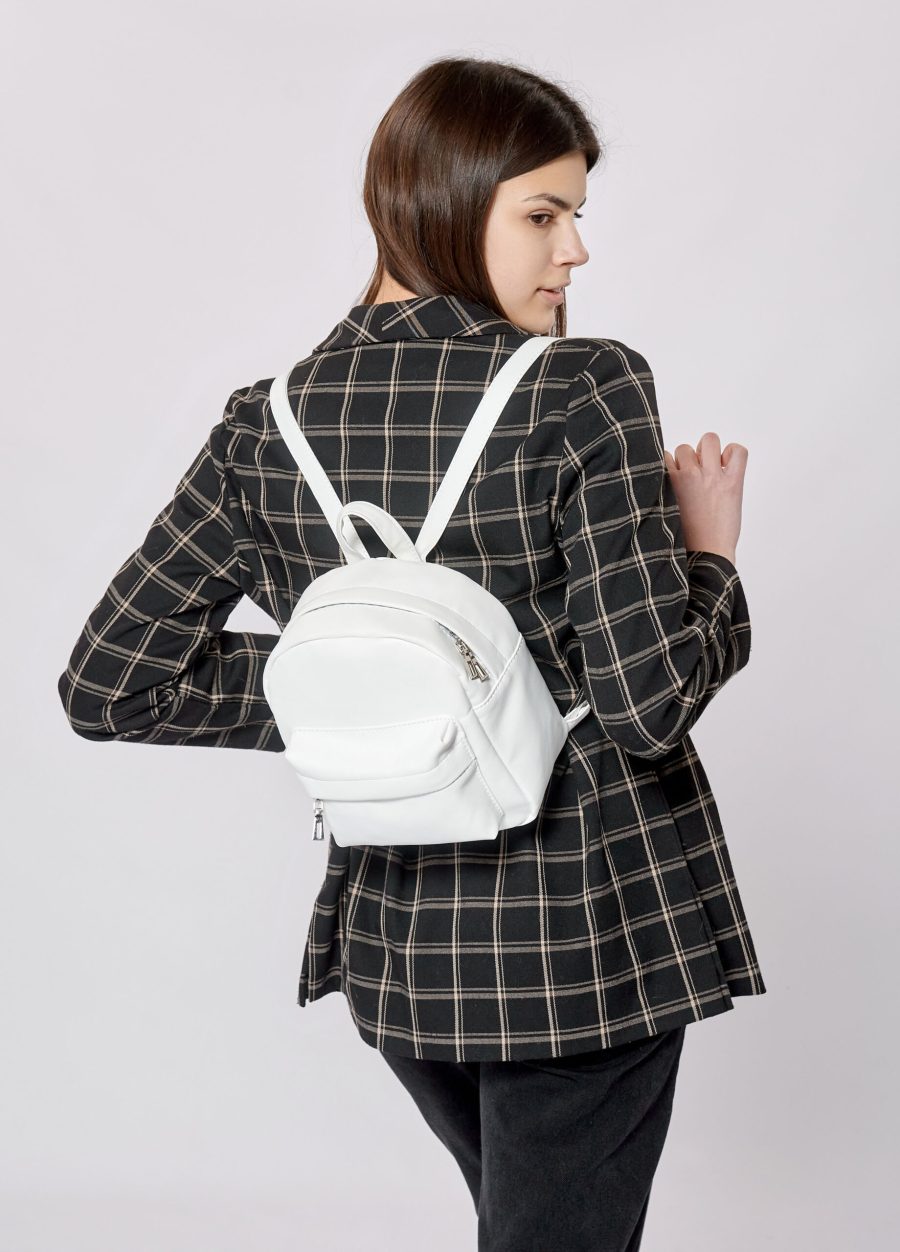 Рюкзак жіночий маленький Sambag Brix SSH білий