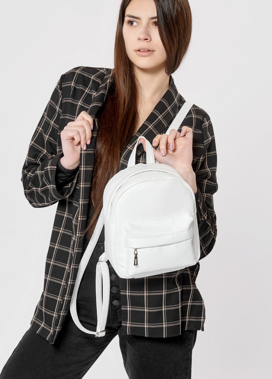 Рюкзак жіночий маленький Sambag Brix SSH білий