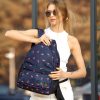 Женский рюкзак Sambag Brix PJT нави с принтом Flamingo