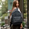 Рюкзак жіночий Sambag Brix PJT тканинний принт чорний