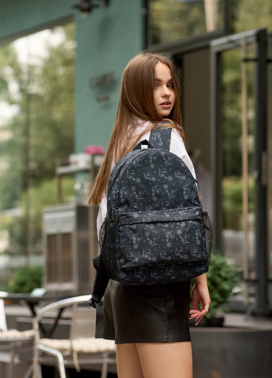 Рюкзак жіночий Sambag Brix PJT тканинний принт чорний