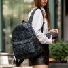 Рюкзак жіночий Sambag Brix PJT тканинний принт чорний
