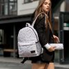 Женский рюкзак Sambag Brix белый с принтом