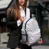 Женский рюкзак Sambag Brix белый с принтом