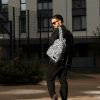Мужской рюкзак Sambag Brix PJT Сlassic принт белый с черным