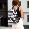 Рюкзак жіночий Sambag Brix PJT з принтом чорний з білим