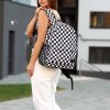 Рюкзак жіночий Sambag Brix PJT з принтом чорний з білим