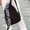 Рюкзак жіночий Sambag Brix PJT з принтом білий з чорним