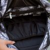 Рюкзак жіночий Sambag Brix PJT з принтом білий з чорним