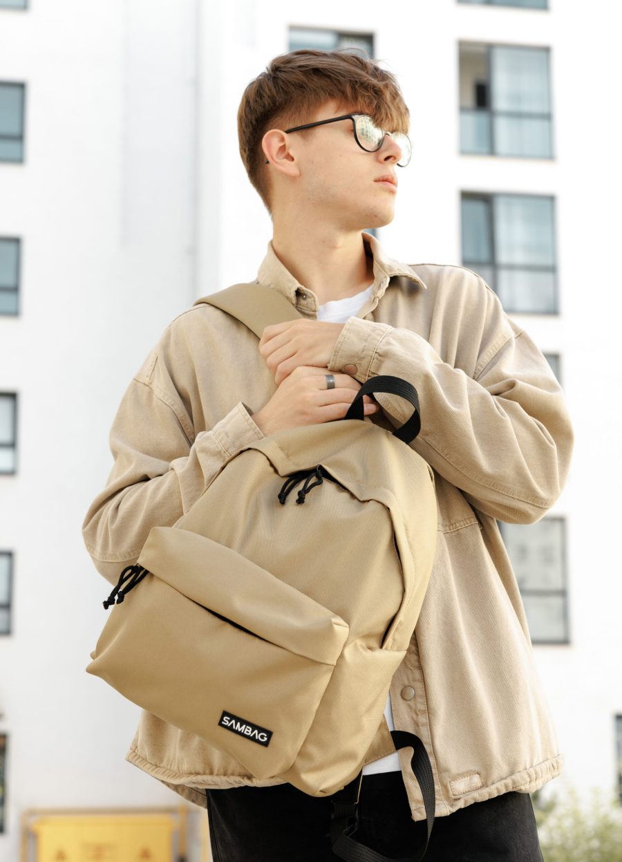 Рюкзак чоловічий Sambag Active тканинний бежевий