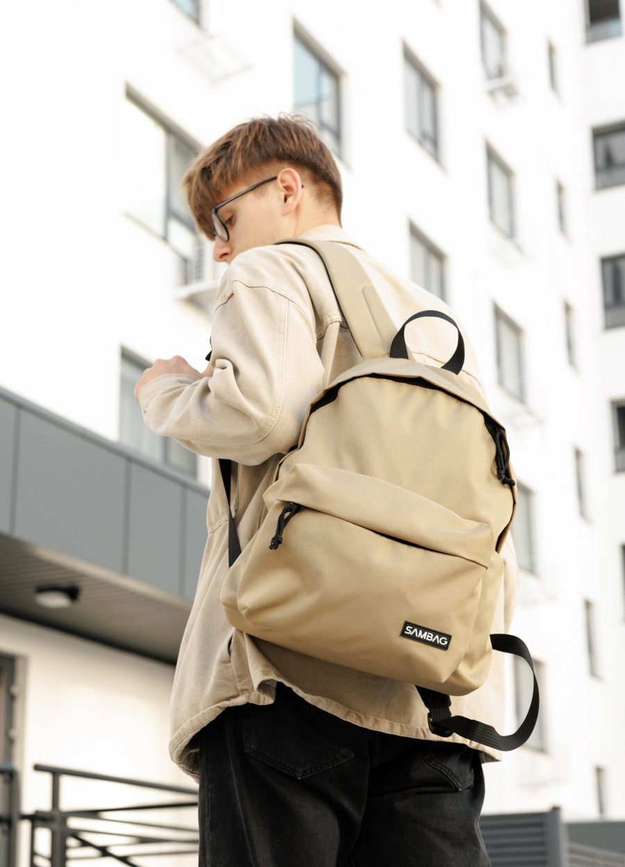 Рюкзак чоловічий Sambag Active тканинний бежевий