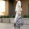 Женский рюкзак Sambag Active с принтом белый с черным