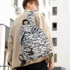 Рюкзак чоловічий Sambag Active з принтом білий з чорним