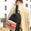 Мужской рюкзак Sambag Active черный тканевый с принтом