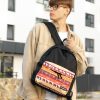 Мужской рюкзак Sambag Active черный тканевый с принтом