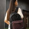 Рюкзак жіночий Sambag Active з принтом чорний