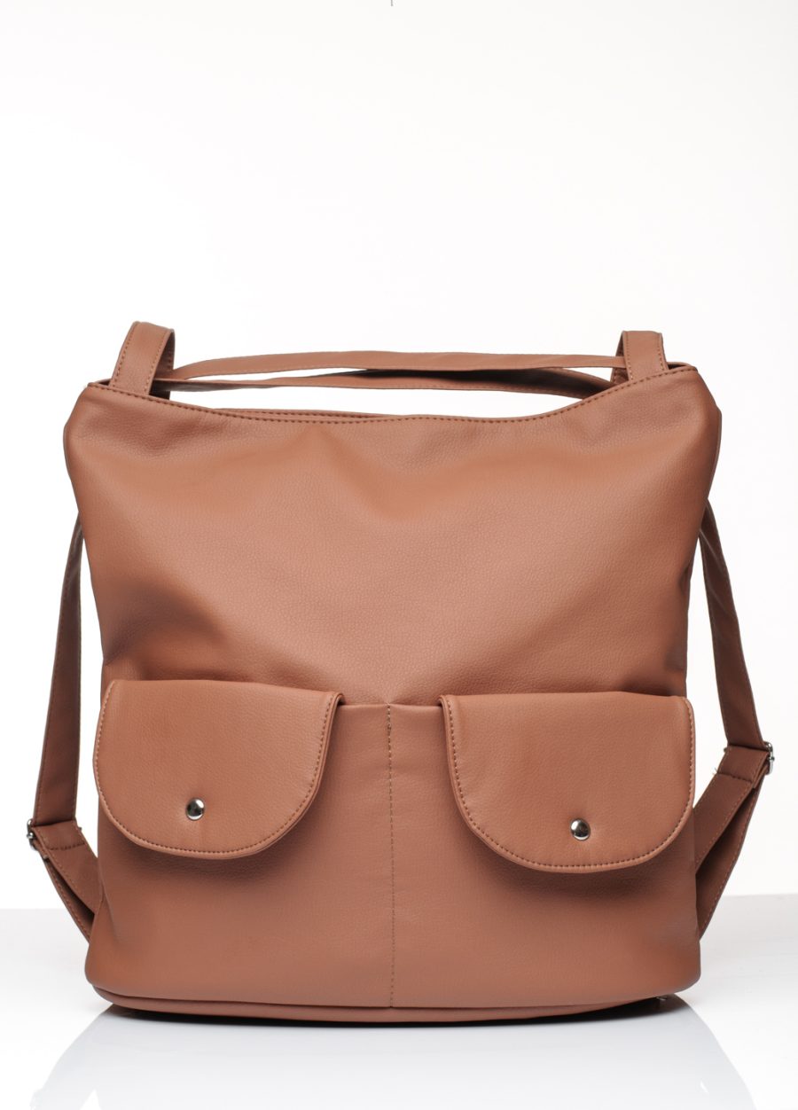 Рюкзак-сумка жіноча Sambag Asti XKH коричнева