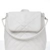 Женский рюкзак-сумка Sambag Loft строченая белая