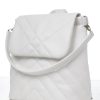 Женский рюкзак-сумка Sambag Loft строченая белая