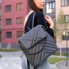 Рюкзак-сумка женская Sambag Loft строченая графитовая