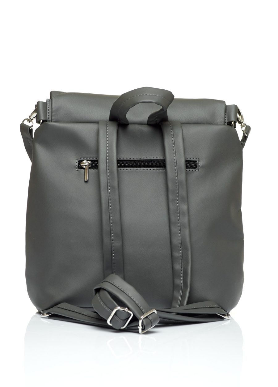 Рюкзак-сумка женская Sambag Loft строченая графитовая