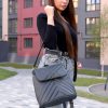 Рюкзак-сумка женская Sambag Loft строченая графитовая