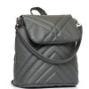 Рюкзак-сумка женская Sambag Loft строченая графитовая