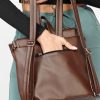 Женский рюкзак-сумка Sambag Loft строченая шоколадная