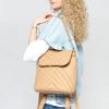 Женский рюкзак Sambag Loft строченая бежевая