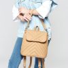 Женский рюкзак Sambag Loft строченая бежевая
