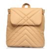 Женский рюкзак Sambag Loft строченая бежевая