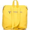 Женский рюкзак-сумка Sambag Loft строченая желтая
