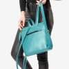 Рюкзак-сумка жіноча Sambag Loft строчена бірюзова