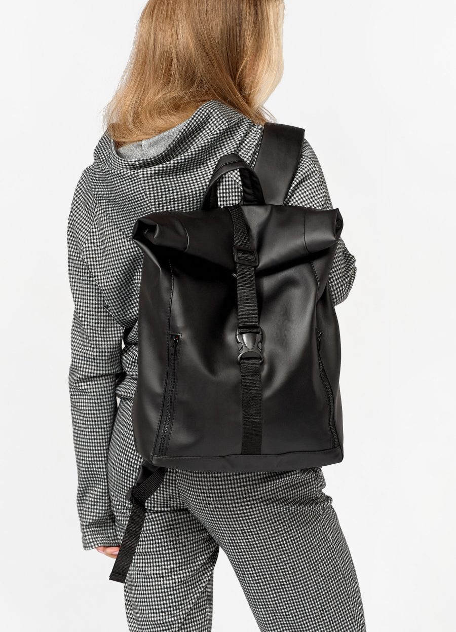 Рюкзак роллтоп жіночий Sambag Roll Top One чорний