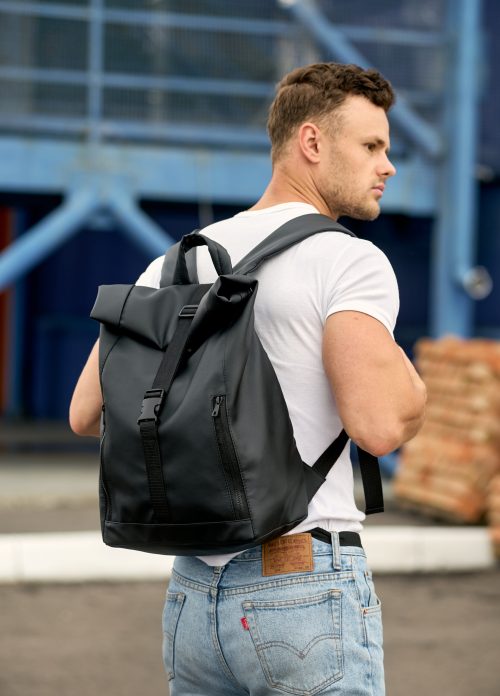 Рюкзак роллтоп чоловічий Sambag RollTop LZT чорний