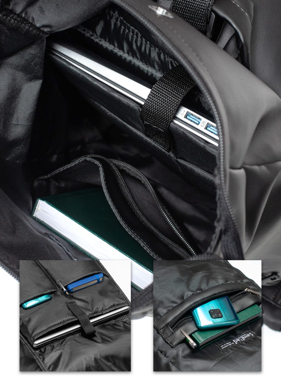 Мужской рюкзак роллтоп Sambag RollTop LZT черный