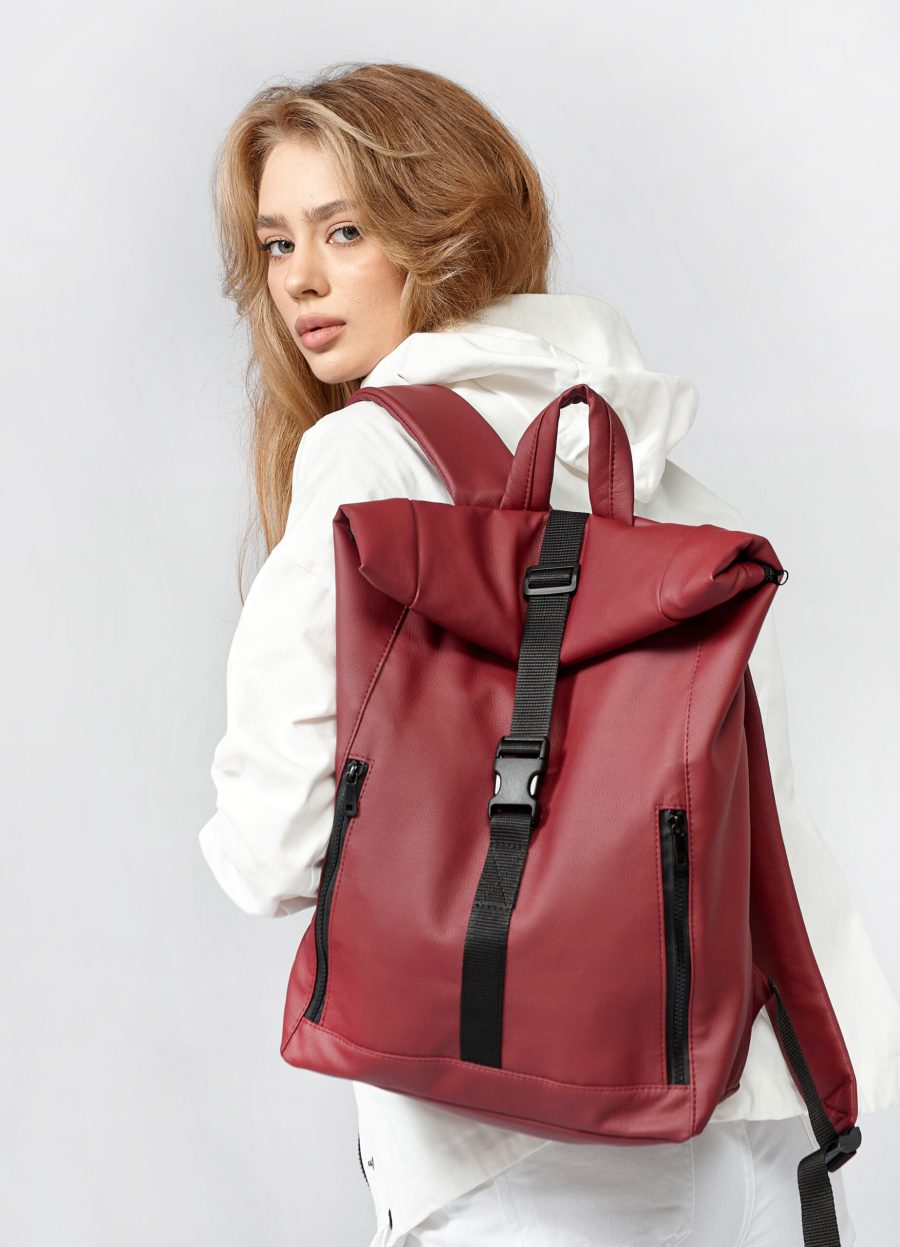 Женский рюкзак роллтоп Sambag RollTop бордовый