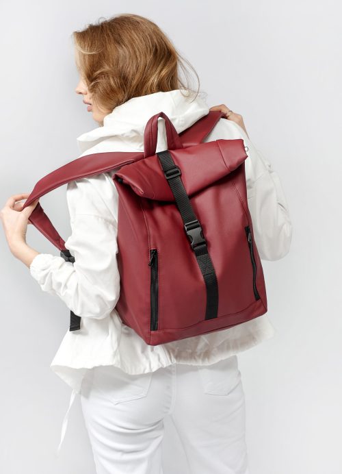 Женский рюкзак роллтоп Sambag RollTop бордовый