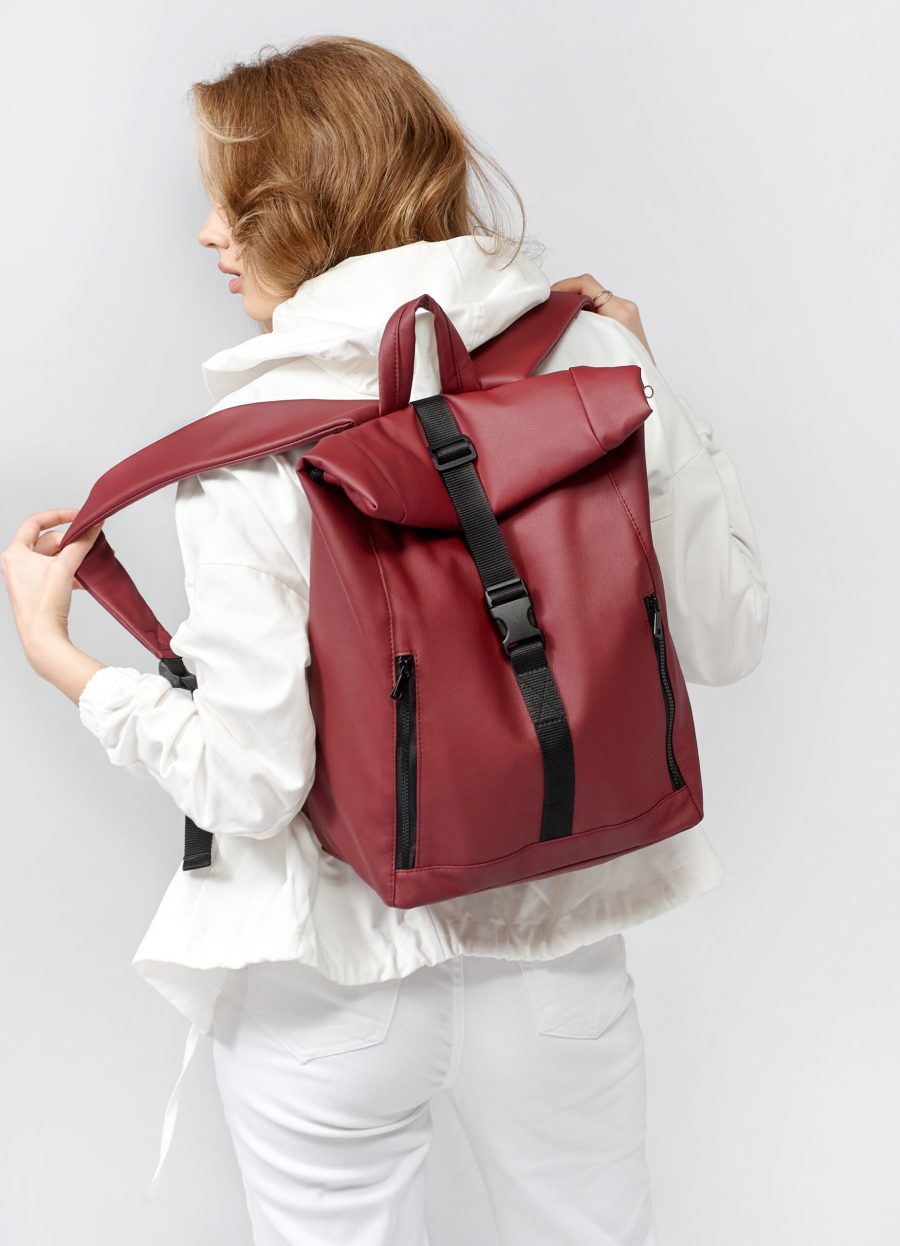 Женский рюкзак роллтоп Sambag RollTop бордовый