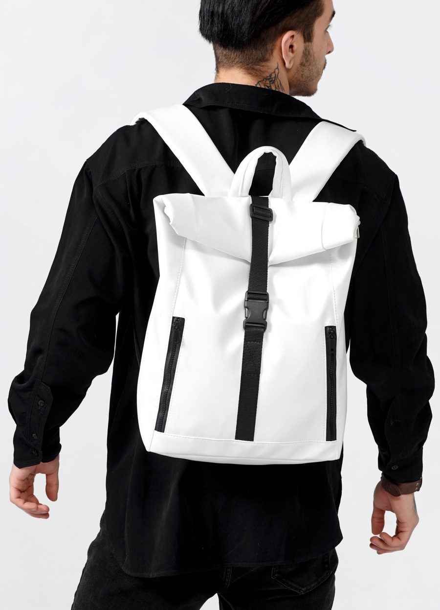 Рюкзак чоловічий роллтоп Sambag RollTop One білий