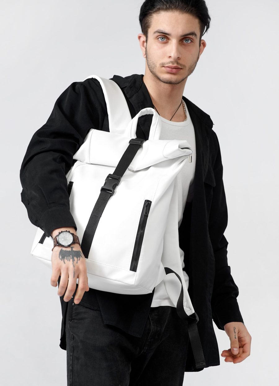 Рюкзак чоловічий роллтоп Sambag RollTop One білий