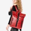 Рюкзак роллтоп жіночий для ноутбука Sambag RollTop червоний