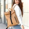 Женский рюкзак роллтоп Sambag RollTop One бежевый