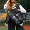 Женский рюкзак Sambag RollTop One с принтом черный