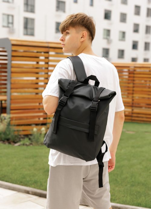 Мужской рюкзак Sambag RollTop Milton черный