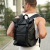 Мужской рюкзак Sambag RollTop Milton черный