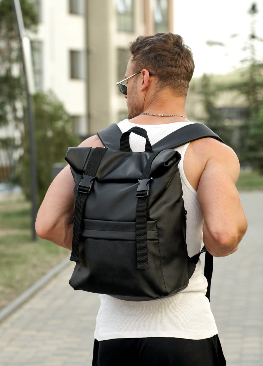Мужской рюкзак Sambag RollTop Milton черный