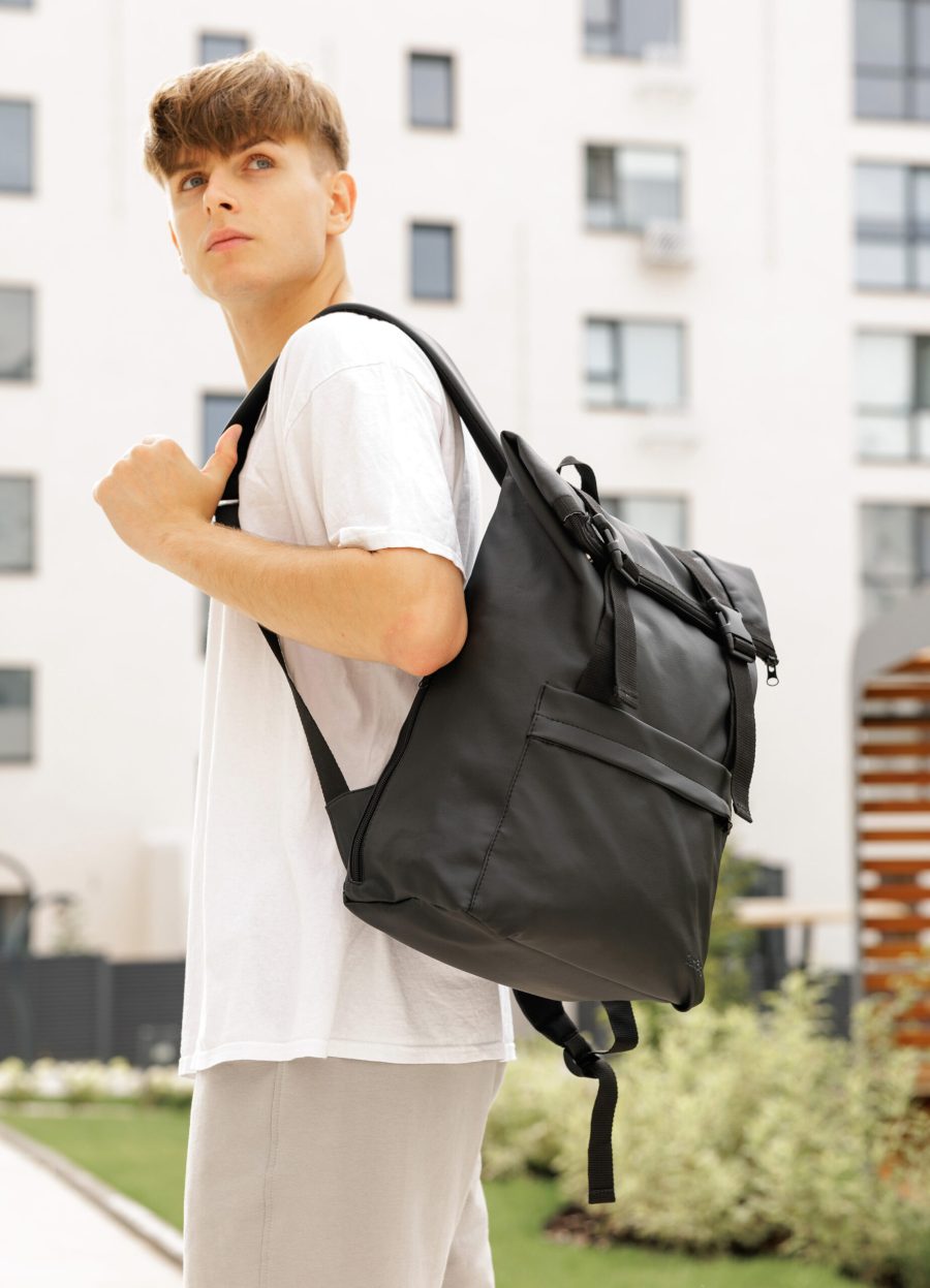 Мужской рюкзак Sambag RollTop Milton черный