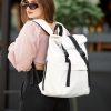 Рюкзак роллтоп жіночий Sambag RollTop Milton білий