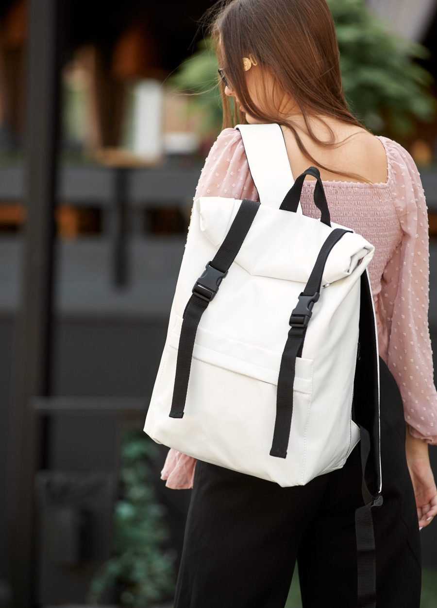 Рюкзак роллтоп жіночий Sambag RollTop Milton білий